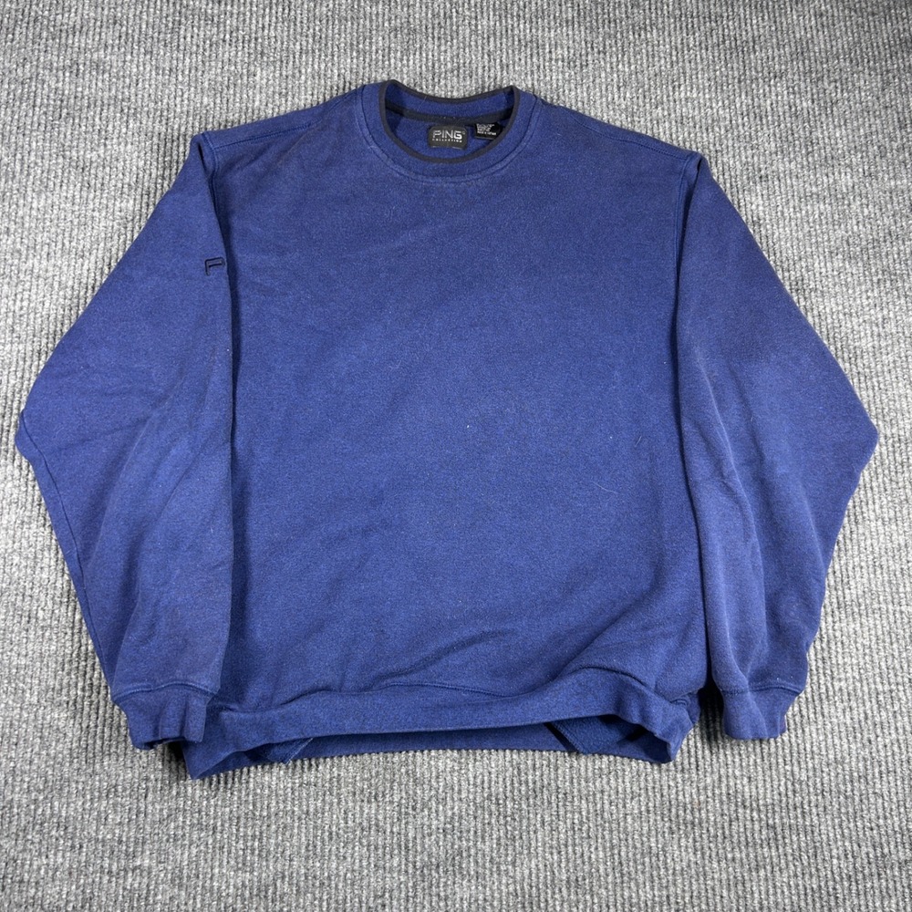 Ping Collection Sweatshirt Mens L Blue Long Sleeve Crewneck Golf Pullover